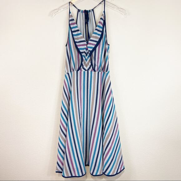 Anthro | Girls From Savoy Gull Wing Striped Dress - Picture 1 of 10